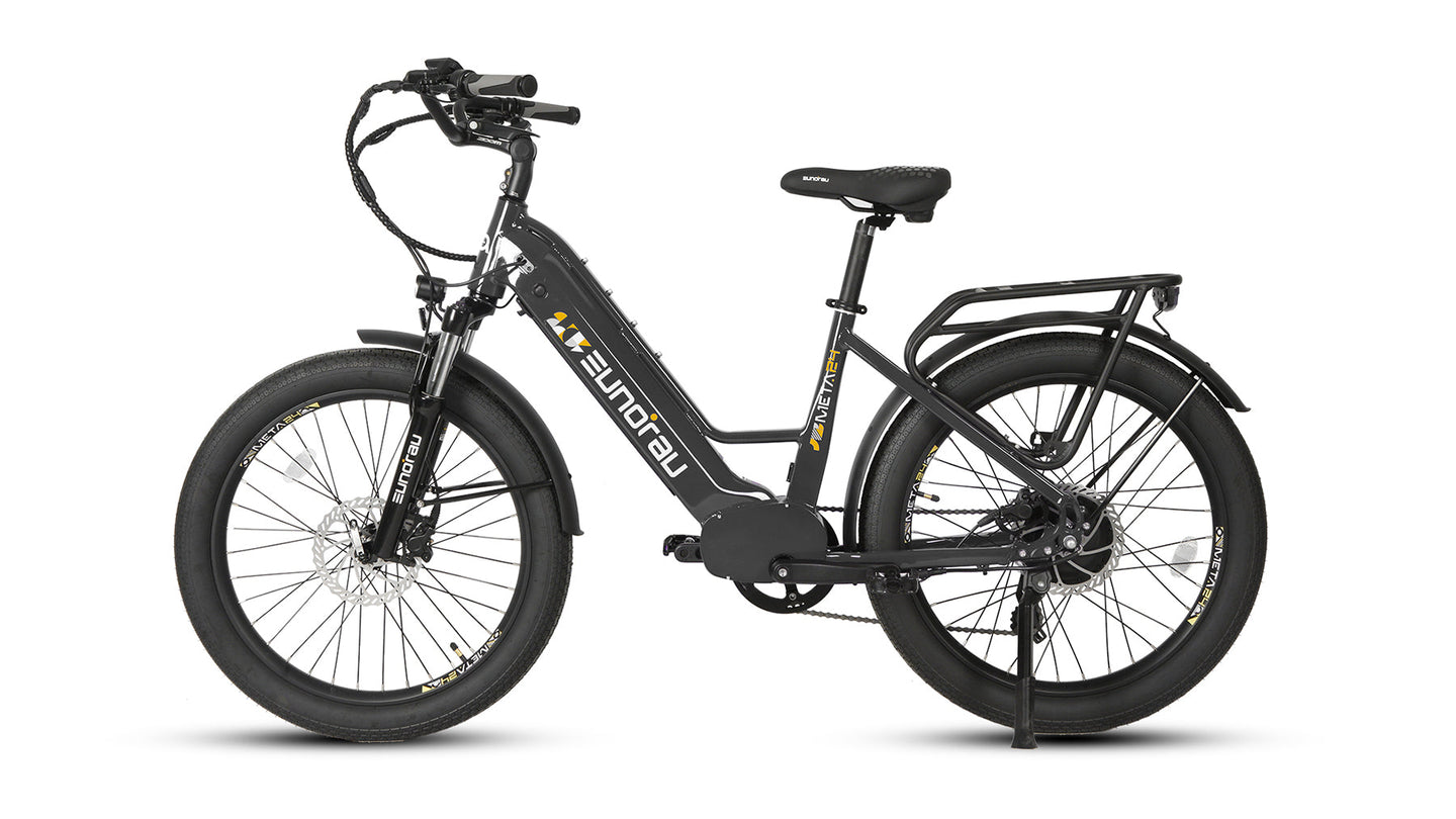 e commuter bicycle black