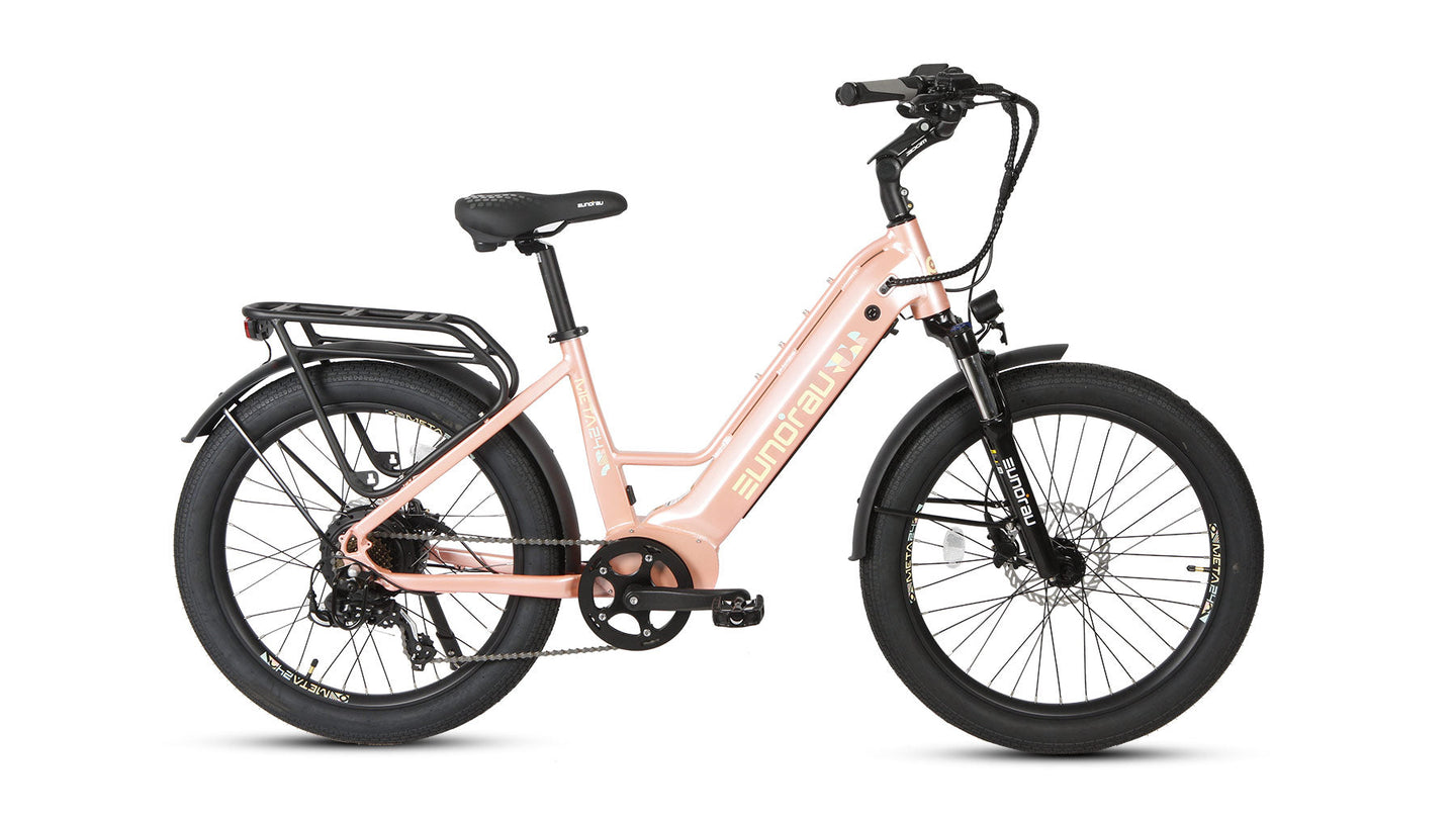 e commuter bicycle pink