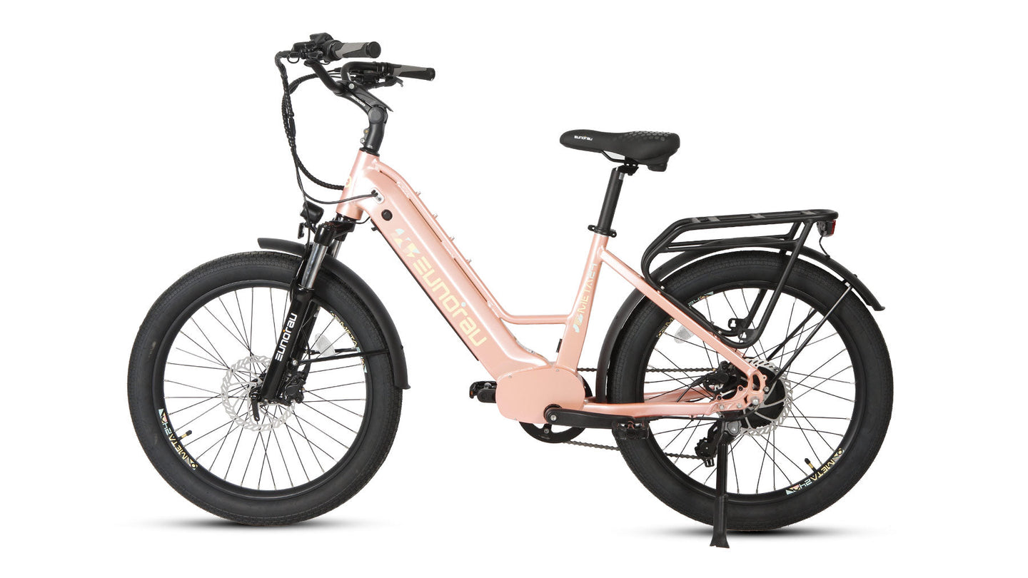 e commuter bicycle pink