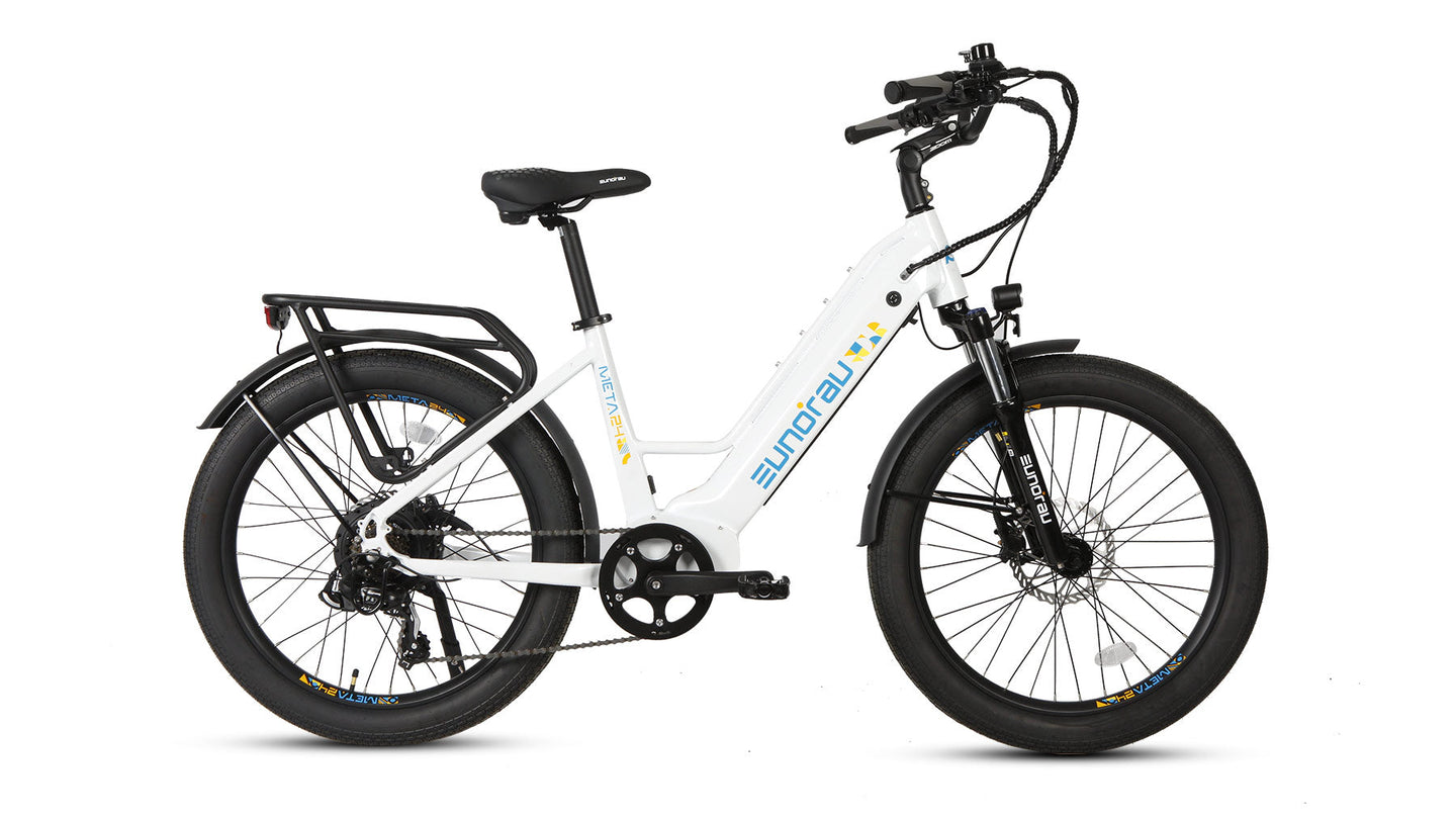 e commuter bicycle white