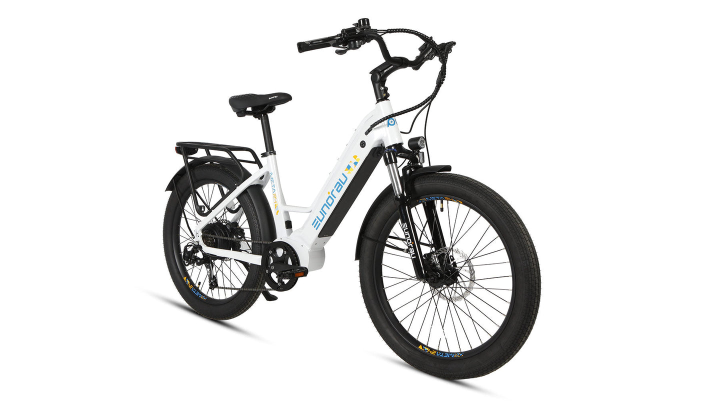 e commuter bicycle white