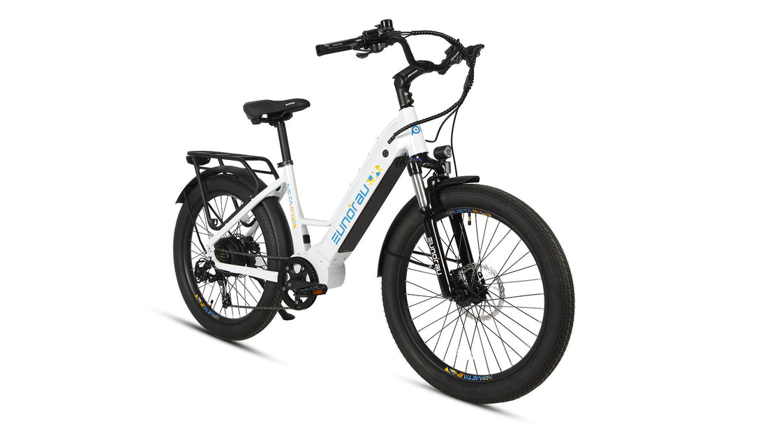 e commuter bicycle white