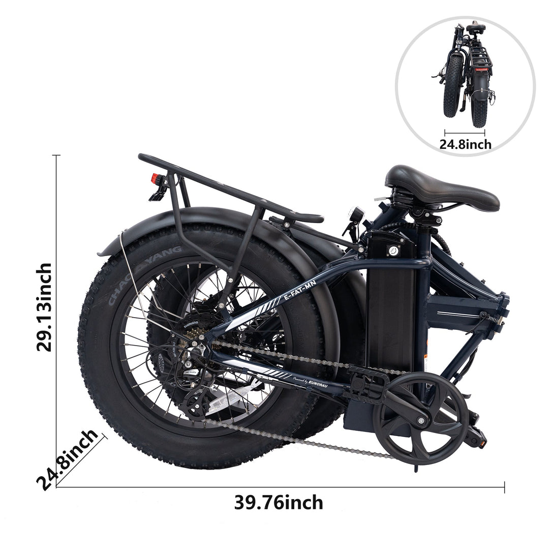 E-FAT-MN Foldable Step Over Fat Tire Electric Bike 