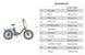 E-FAT-MN Foldable Step Over Fat Tire Electric Bike geometry