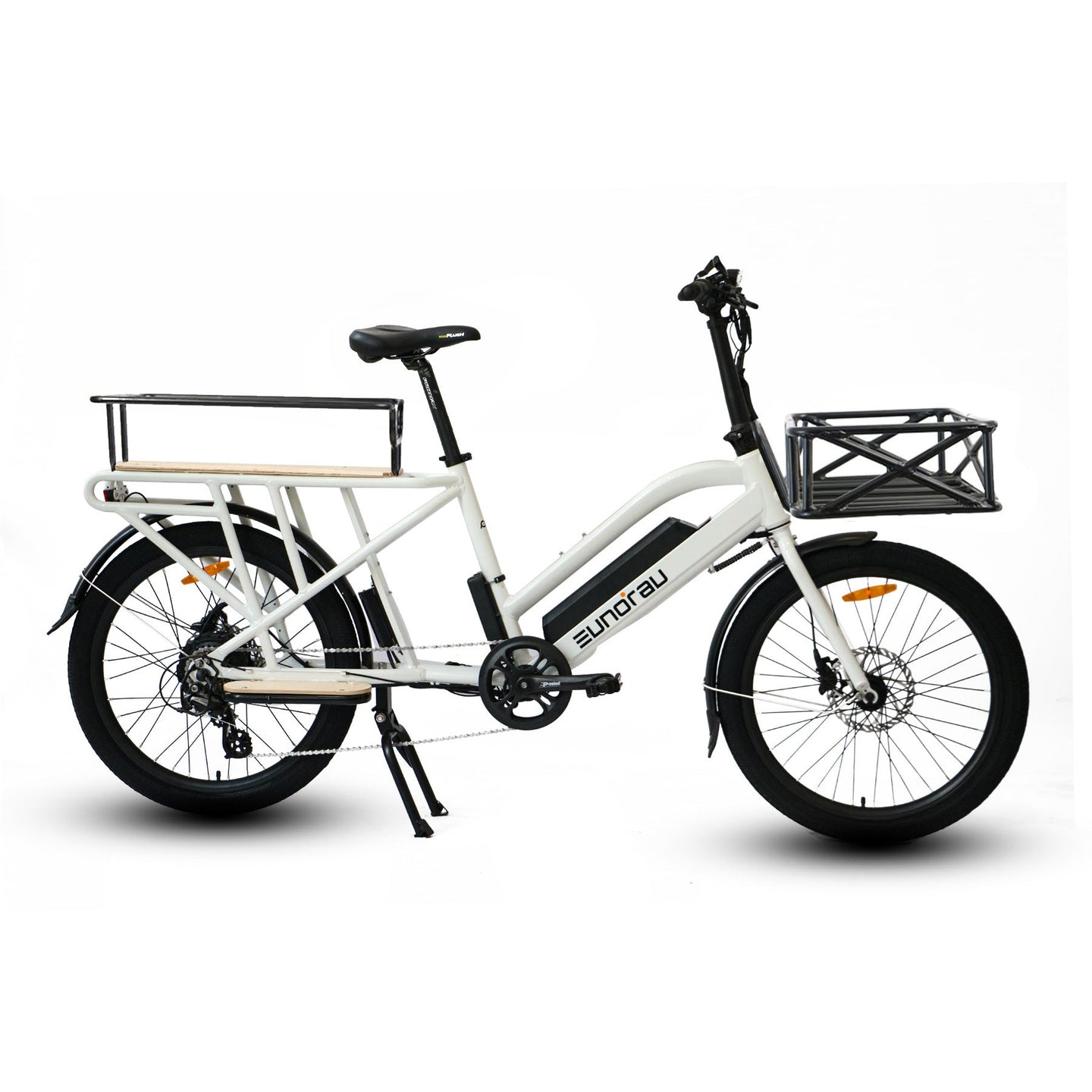 Eunorau-Max-Cargo-White-Electric-Bikes